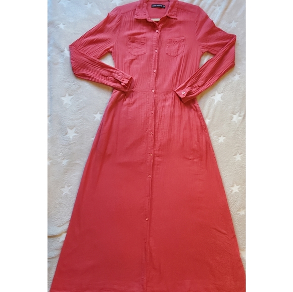 Antik Batik marina gown maxi dress in coral - Picture 2 of 10